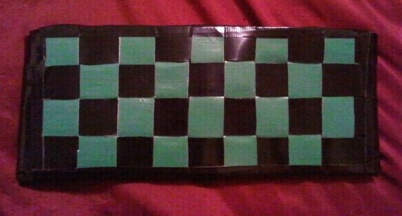 Went through a checkered wallet phase.  This is the first one that I made.
