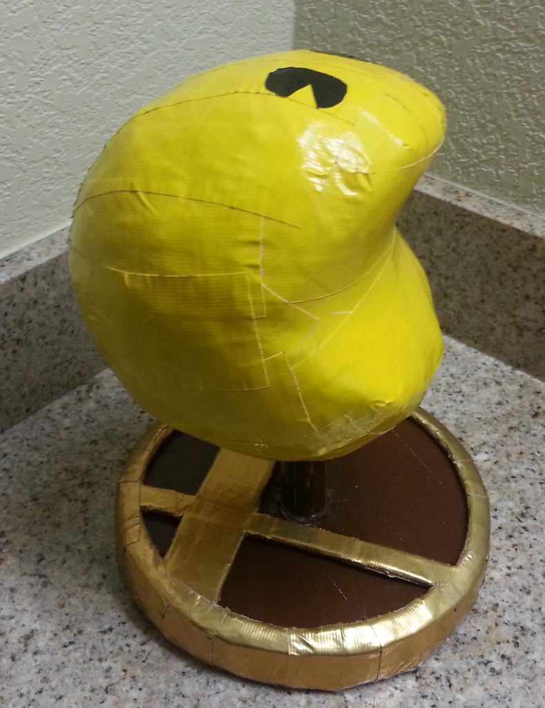 My first custom Smash trophy.  This creation has lead a long life. It started out as a Chain Chomp, then became Pacman and is now Smash trophy.