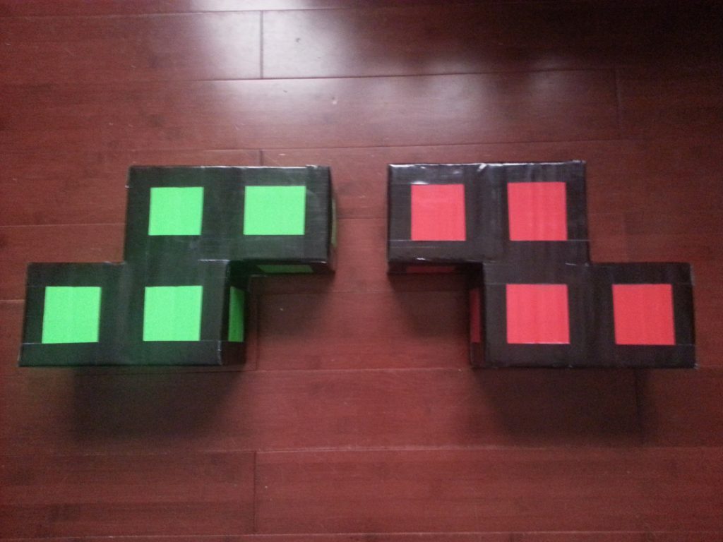 From Tetris. Mal and I also made a stop motion video with these blocks. Check out our YouTube channel to see it.