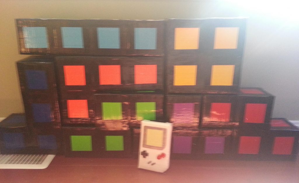 Here are all of my Tetris blocks and Gameboy. Mal and I also made a stop motion video with these blocks. Check out our YouTube channel to see it.